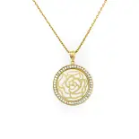 Złota zawieszka róża Złota zawieszka róża